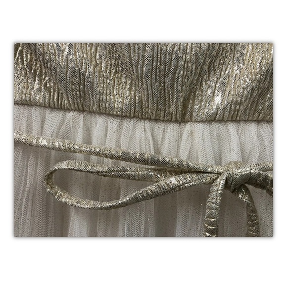 My Michelle, girl, dress, white/gold, size 10.: - Picture 5 of 8